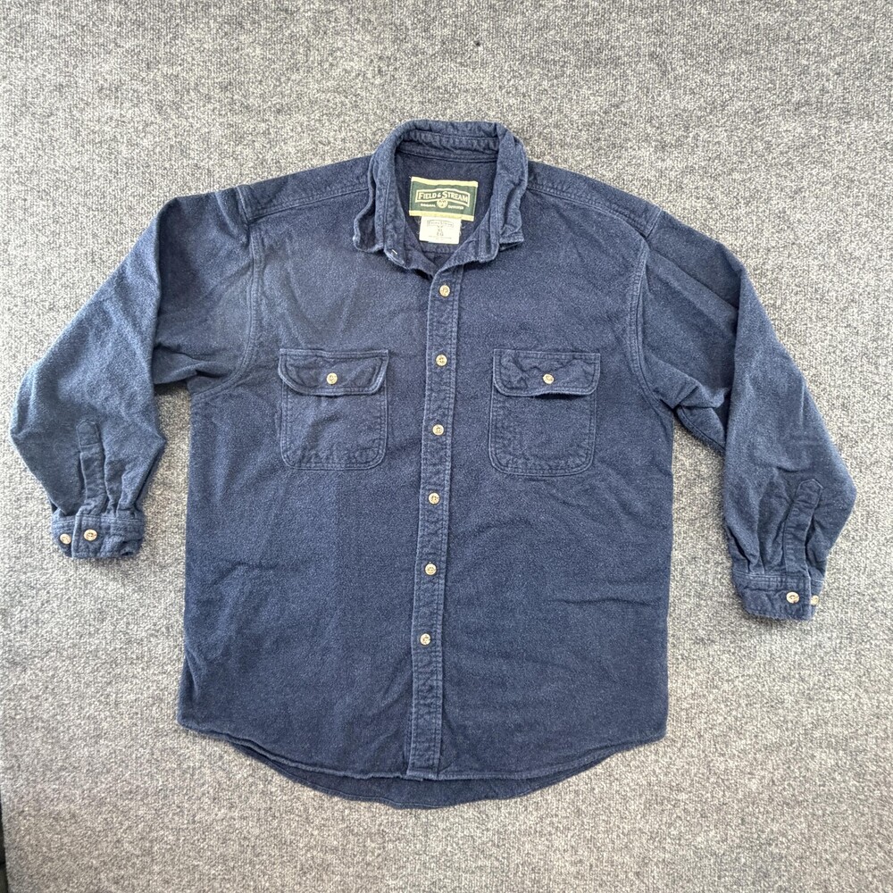 Field & Stream Shirt Mens XL Blue Flannel Long Sleeve Button Up Workwear